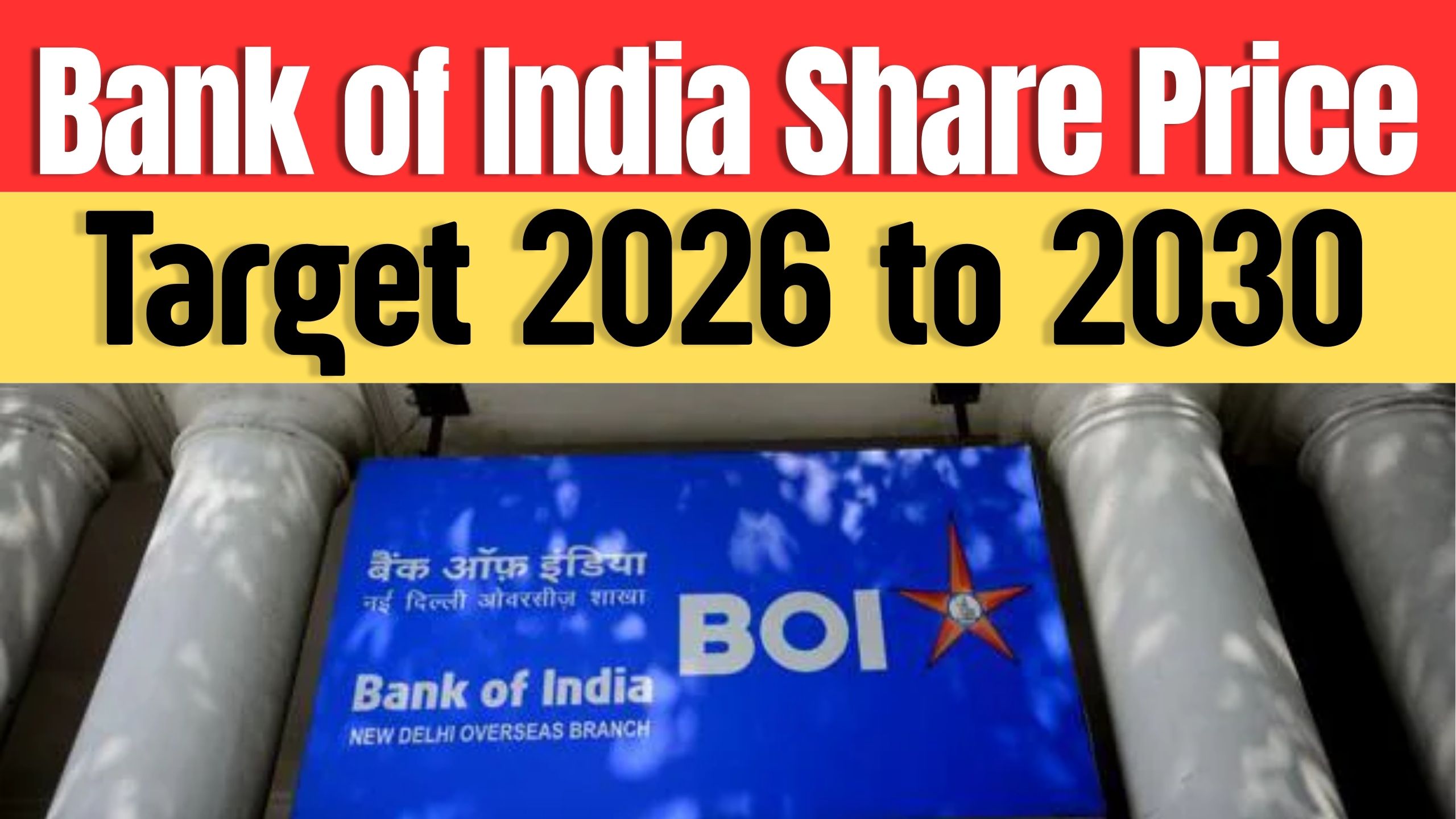 Bank of India Share Price Target 2026 to 2030